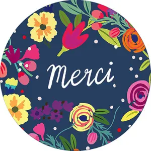 Magnet rond Kiub Cake And Crayons - Merci image-0