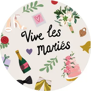 Ronde magneet Kiub Cake And Crayons - Mariage image-0