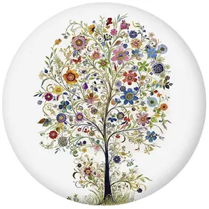 Magnet rond Kiub Portfolio Arbre Fleuri image-0