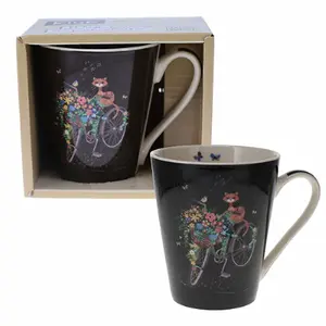 Taza cónica + caja abierta gato velo Kiub Bug Art Jewels image-0