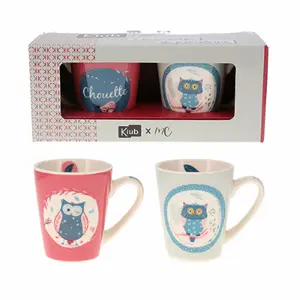 Lot de 2 mini mugs conique + boîte ouverte C'est Chouette Kiub image-0
