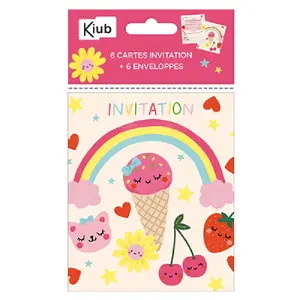 Tarjeta de felicitación y sobre Kiub Kawai (x6) image-0