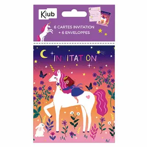 Biglietto di auguri e busta Kiub Licorne image-0