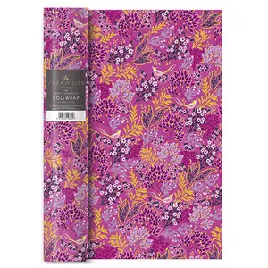 Inpakpapier Kiub Sara Miller Fleur Et Feuille Rose image-0