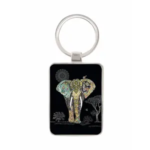 Schlüsselanhänger Rechteck Elefant Kiub Bug Art Jewels image-0