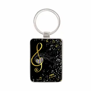 Portachiavi a rettangolo con note musicali Kiub Bug Art Jewels image-0