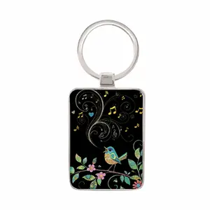 Sleutelhanger met rechthoekige vogel Kiub Bug Art Jewels image-0