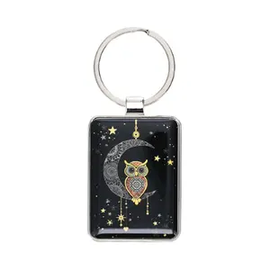 Portachiavi rettangolare Kiub Jewels Hiboux image-0