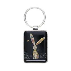 Rechteckiger Schlüsselanhänger Kiub Jewels Lapin image-0