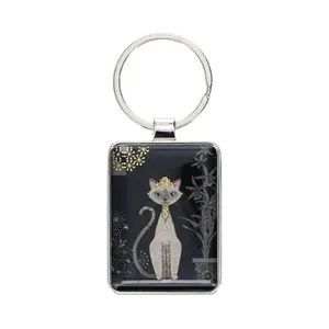 Rechthoekige sleutelhanger Kiub Jewels Siamois image-0