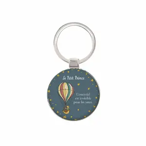 Okrągły brelok do kluczy Kiub Le Petit Prince Montgolfiere image-0