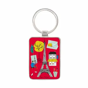 Rechthoekige sleutelhanger Kiub Le Tout Paris Tour Eiffel image-0