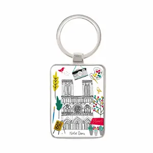Prostokątny brelok do kluczy Kiub Le Tout Paris Notre Dame image-0