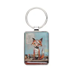 Nyckelring rektangulär Kiub Scraps Renard image-0