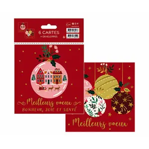 Set van 6 zakken en enveloppen Kiub Douces Fetes Noel image-0