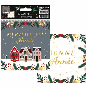 Pack of 6 pouches and envelopes Kiub Joyeuses Noel image-0