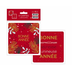 Set van 6 zakken en enveloppen Kiub Les P'tites Cartes Noel image-0