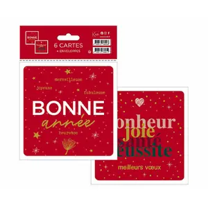 Pakke med 6 lommer og kuverter Kiub Les P'tites Cartes Noel image-0