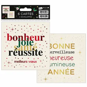 Confezione da 6 tasche e buste Kiub Les P'tites Cartes Noel image-0