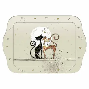 Tablett Verliebte Katzen Kiub Bug Art image-0