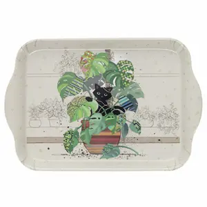 Melamin-Tablett Kätzchen Monstera Kiub Bug Art PM