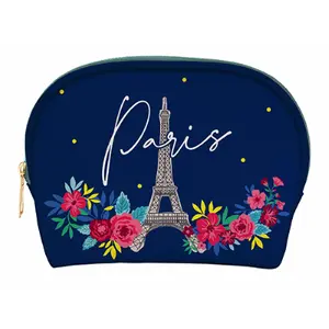 Tasca arrotondata Kiub Paris En Fleurs Bleu image-0