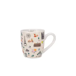 Ronde mok + doos Kiub Expresso Paris Je T Adore All Over image-0