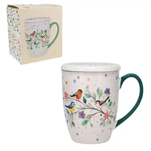 Runder Teemug Kiub Portfolio Oiseaux Arbre image-0