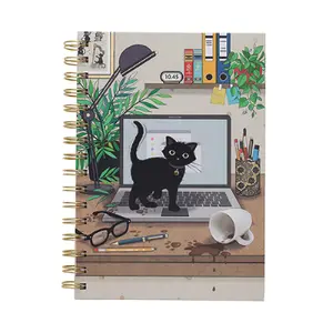 Quaderno a righe A5 spirale Gattino Ordi Kiub Bug Art image-0