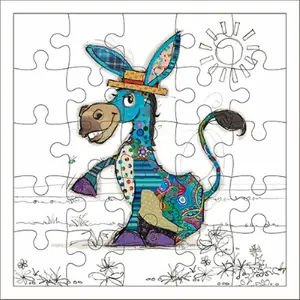 Puzzlekarte Esel Kiub Kook image-0