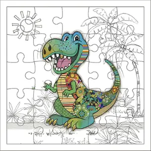 Puzzle-Karte Kiub Kook Dinosaure image-0