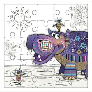 Puzzelkaart Kiub Kook Hippopotame image-0