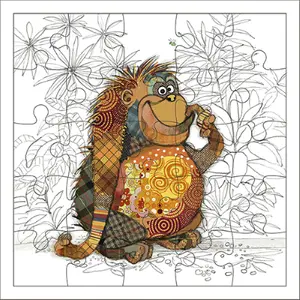 Puzzle card Kiub Kook Orang Outang image-0