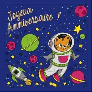 Square puzzle Kiub Aventure Astronaute image-0