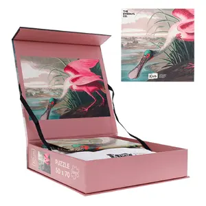 1000-piece puzzle with Pink Bird pouch Kiub The Dybdahl image-0