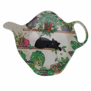 Teebeutelablage Kätzchen Pflanzen Kiub Bug Art image-0