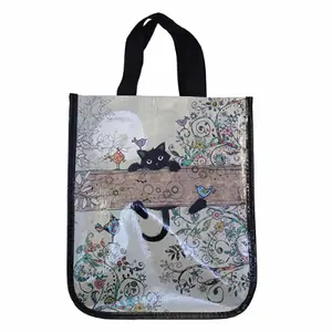 Recycled tote bag kitty branch Kiub Bug Art PM image-0