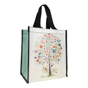 Plastikowa torba na zakupy z recyklingu Kiub Portfolio Arbre Fleuri image-0