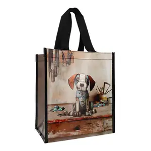 Einkaufstasche aus recyceltem Kunststoff Kiub Scraps Chien image-0