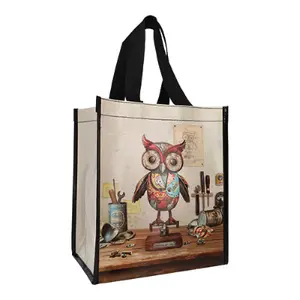 Einkaufstasche aus recyceltem Kunststoff Kiub Scraps Hibou image-0