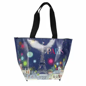 Trapecio de bolsas isotérmicas recicladas para alimentos Kiub Paris En Fête image-0