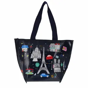 Borsa per alimenti isolante riciclata a trapezio Kiub Le Tout Paris La Nuit image-0
