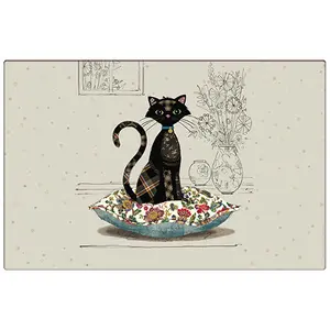 Plaats mat Kiub Bug Art Amys Chat Sur Coussin image-0