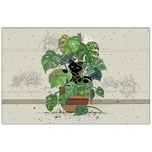 Tappetino Kiub Bug Art Chaton Monstera image-0