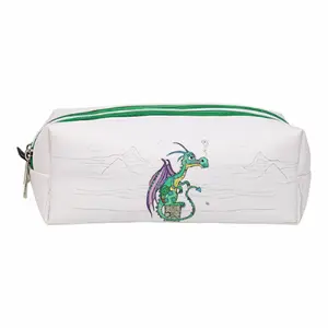 School Pencil case 2 compartments dragon child Kiub Kook image-0