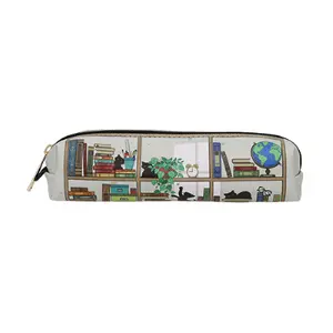 Long Cat Paw Print Woman's Pencil Case Kiub Bug Art image-0
