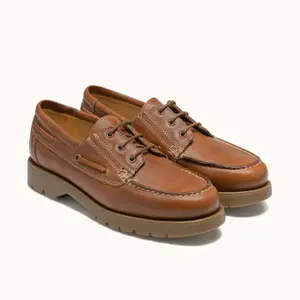 Leather boat shoes Kleman Embruns Oak image-1