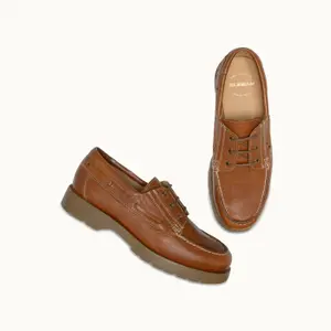 Leather boat shoes Kleman Embruns Oak image-2