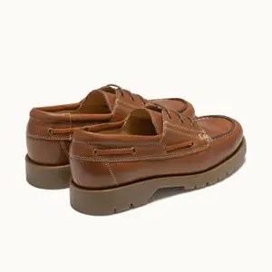 Leather boat shoes Kleman Embruns Oak image-3
