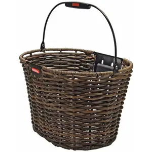 Panier de vélo avant structure ovale tressé sans adaptateur Klickfix image-0